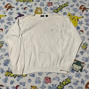 Vintage 2000s Izod White Pattern Sweater